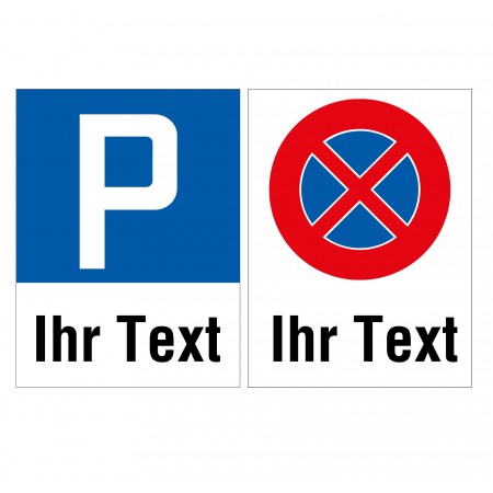 Parkplatzschild Freitext, Hochformat