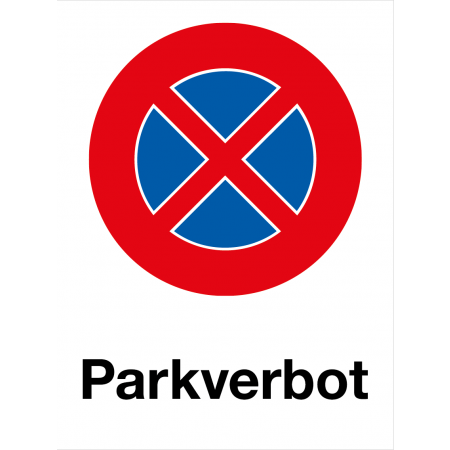 Verbotsschild Parkverbot, Hochformat