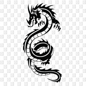 Drachen Dragon Kleber für Auto Heckscheibenaufkleber Snake Tribal